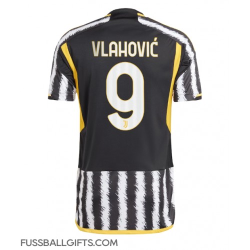 Juventus Dusan Vlahovic #9 Fußballbekleidung Heimtrikot 2023-24 Kurzarm